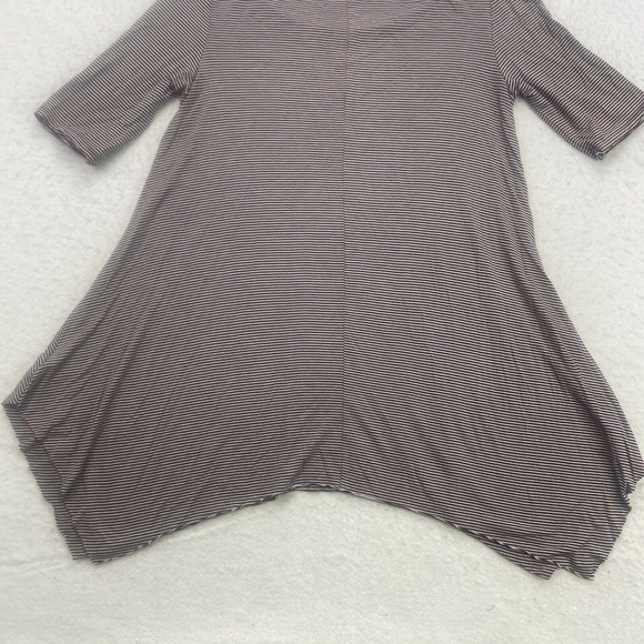 American Eagle Shirt Womens XS Soft & Sexy Purple Gray Striped Short Sleeve - Picture 12 of 12